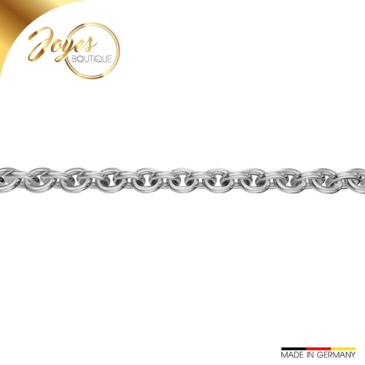 JB Edle Goldkette Ankerkette 585 - 14 K Weißgold 1,7 mm 38 cm