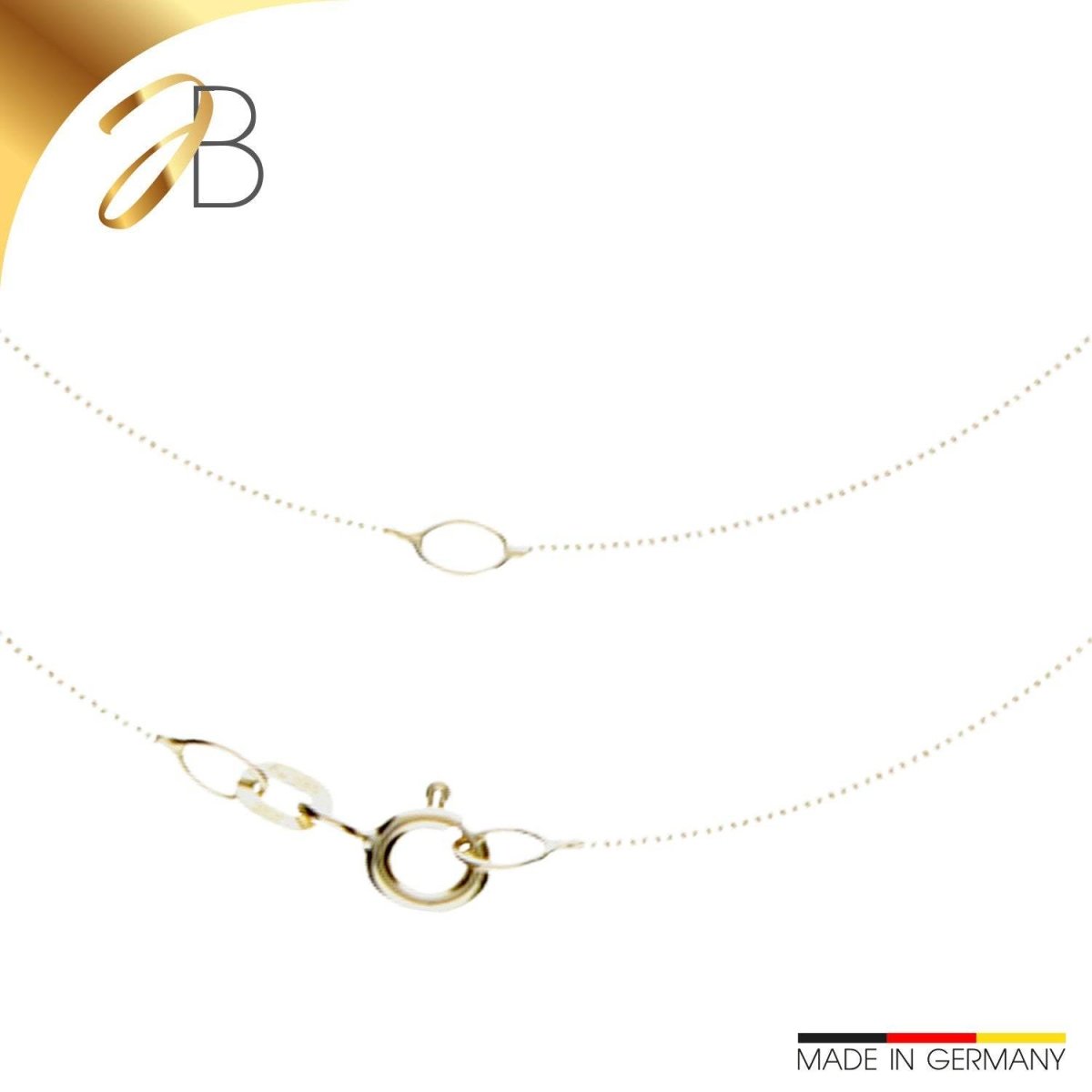 JB Edle Goldkette Ankerkette 585 14K Gold 0,8 mm Eleganz