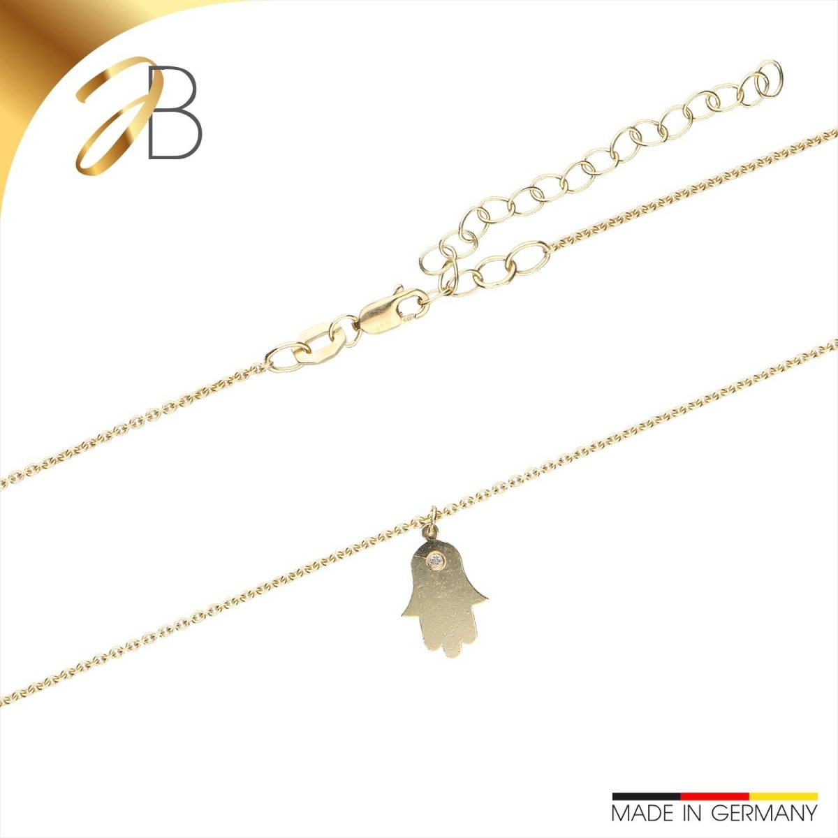 JB Edle Goldkette Ankerkette Brillant 585 14 K Gold Schmuck
