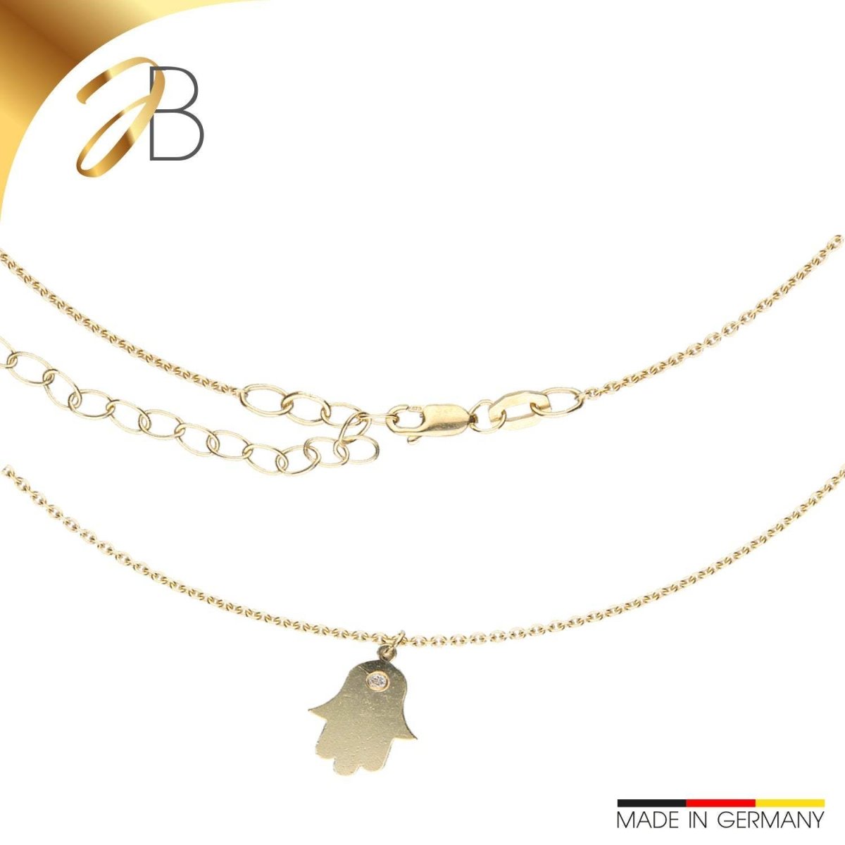 JB Edle Goldkette Ankerkette Brillant 585 14 K Gold Schmuck