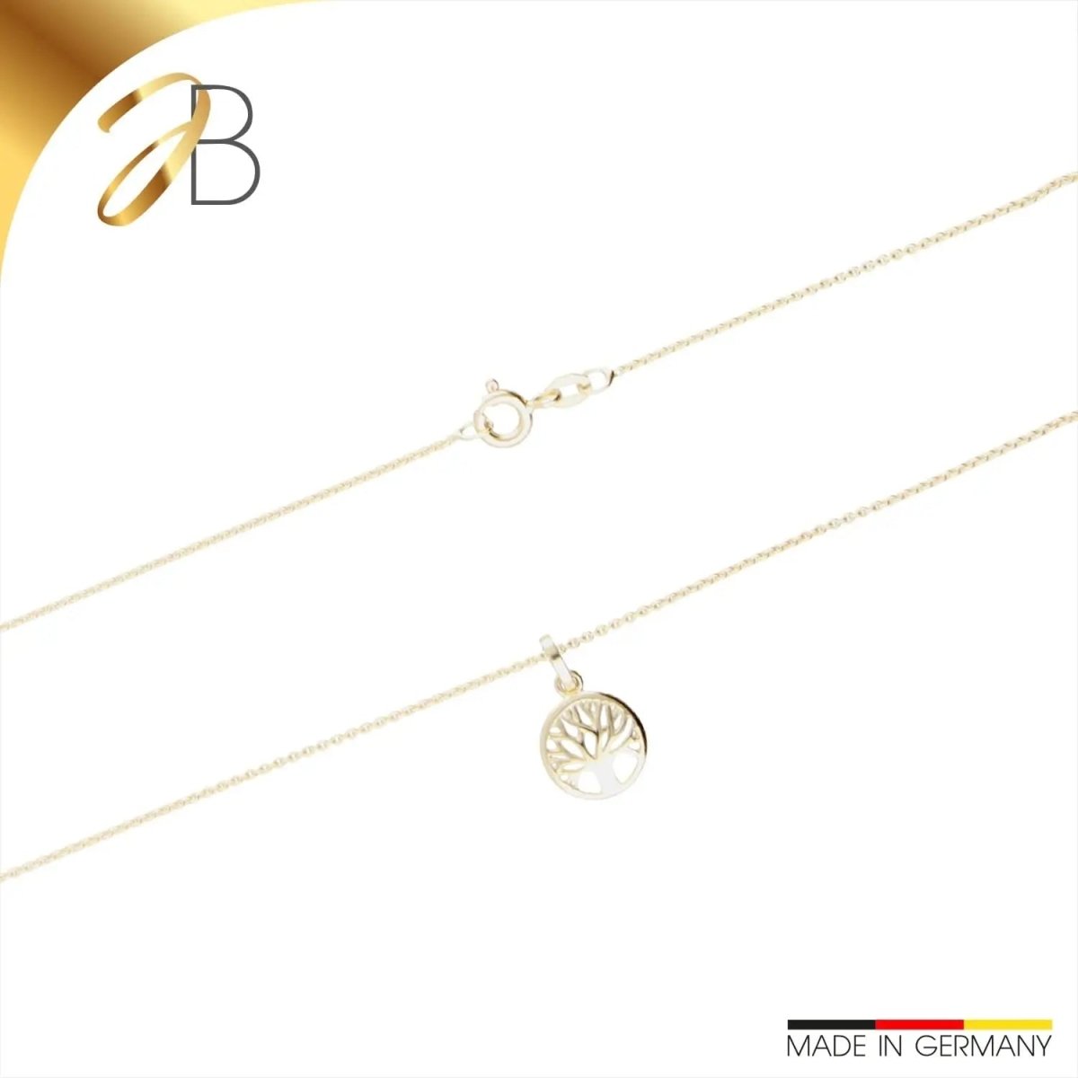 JB Edle Goldkette Ankerkette rund 585 - 14 K Gold 42 cm