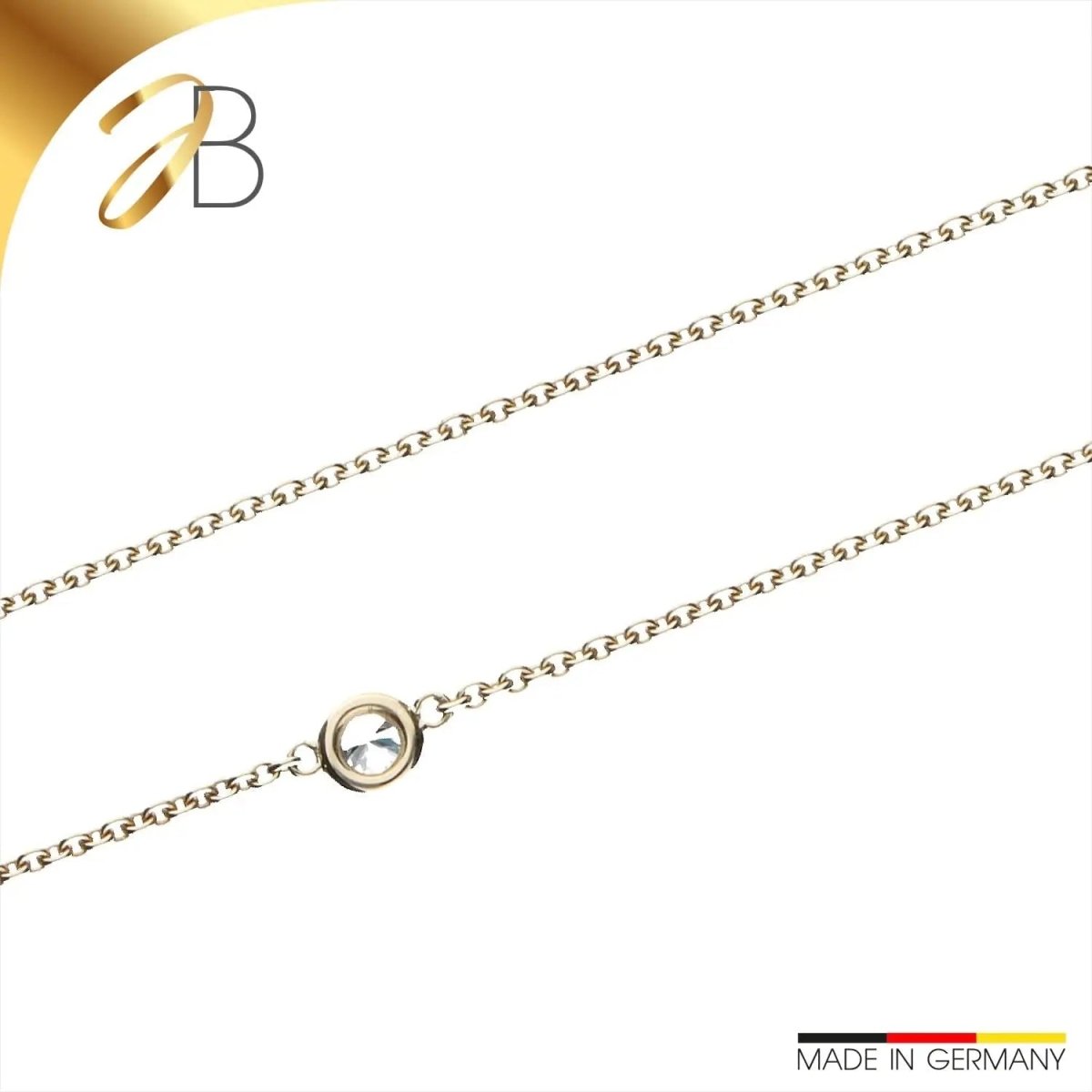 JB Edle Goldkette Ankerkette rund 585 - 14 K Gold 45 cm