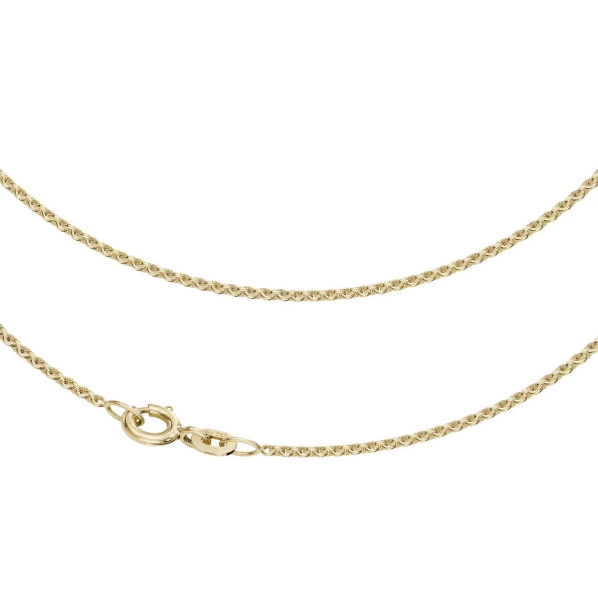 JB Edle Goldkette Erbskette 585 - 14 K Gold 1,5 mm 40 cm