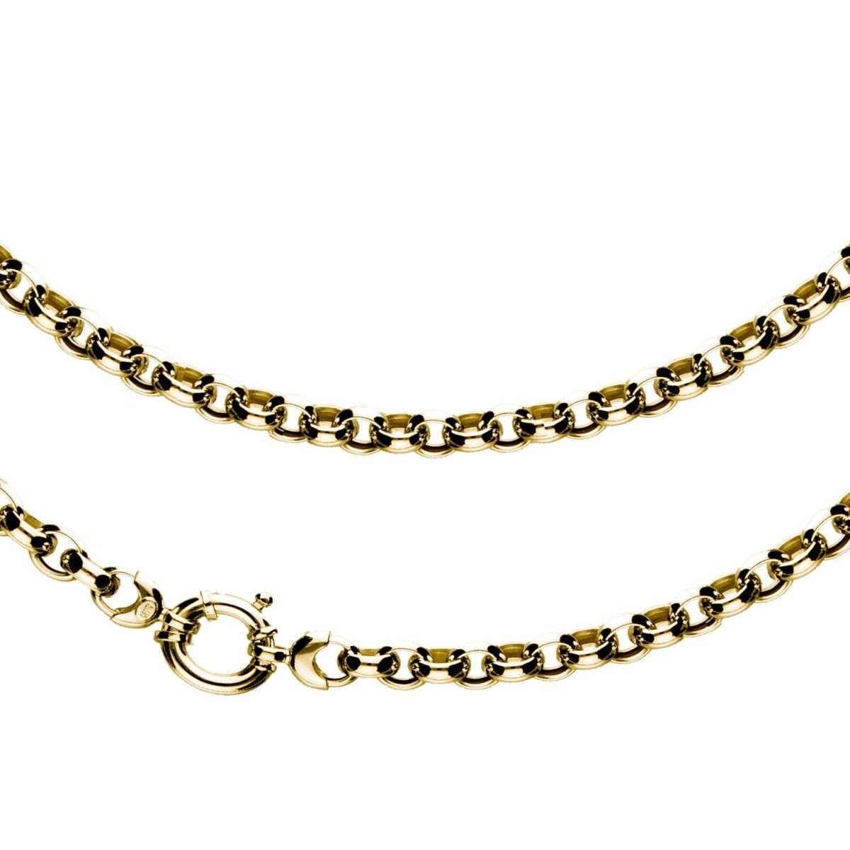 JB Edle Goldkette Erbskette Hohl 585 14 K Gold 7,8 mm 19,6 g