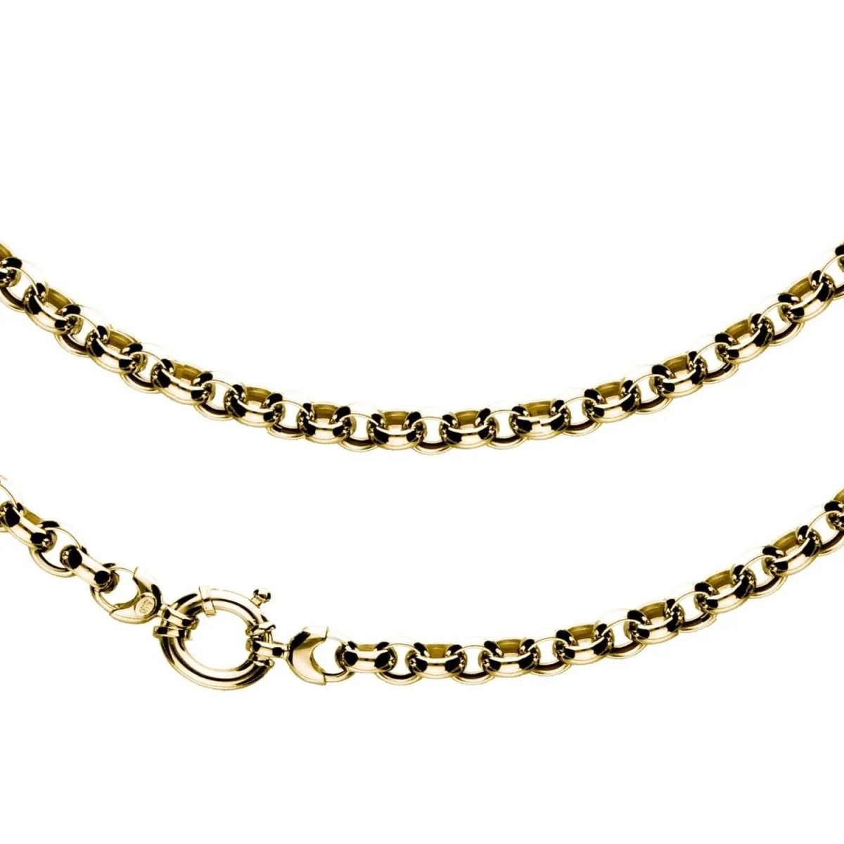 JB Edle Goldkette Erbskette hohl 585 - 14 K Gold 7,8 mm 45 cm