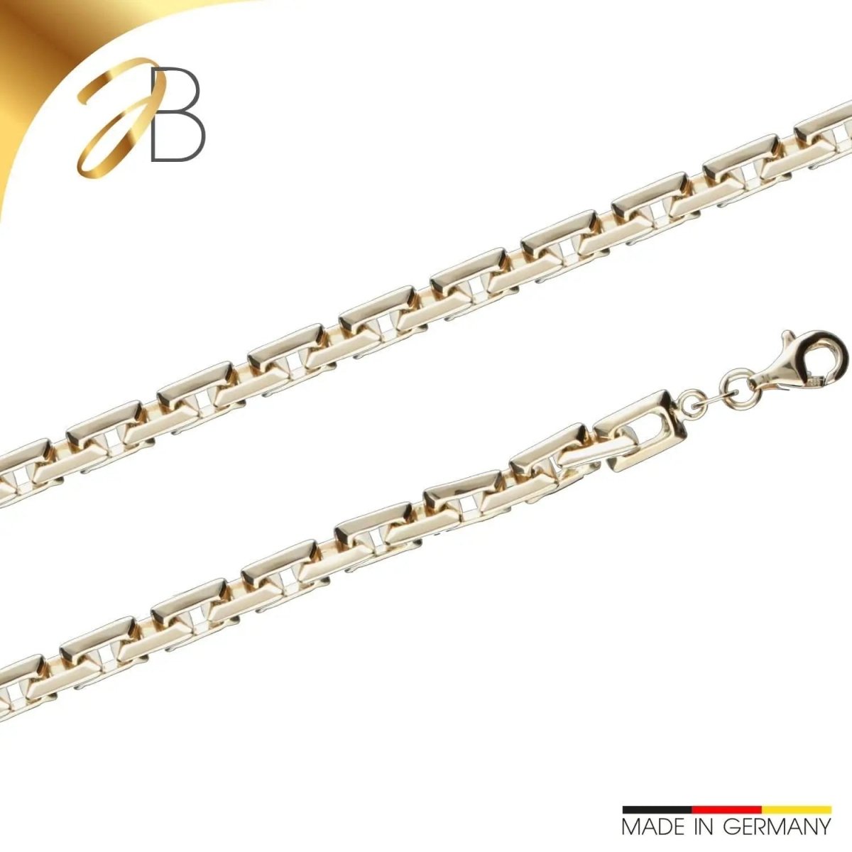 JB Edle Goldkette Fanatasiekette 585 - 14 K Gold 6,0 mm 45 cm