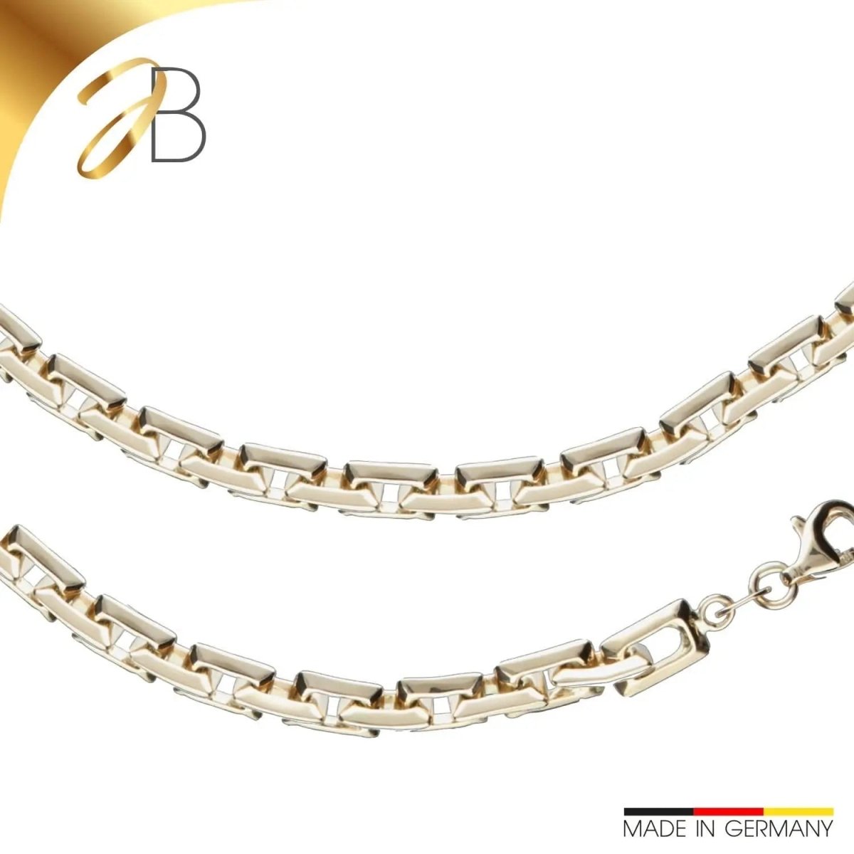 JB Edle Goldkette Fanatasiekette 585 - 14 K Gold 6,0 mm 45 cm