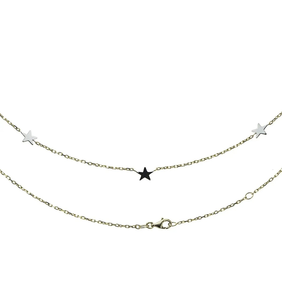 JB Edle Goldkette Fantasiekette 585 - 14 K Bicolor G W 45 cm