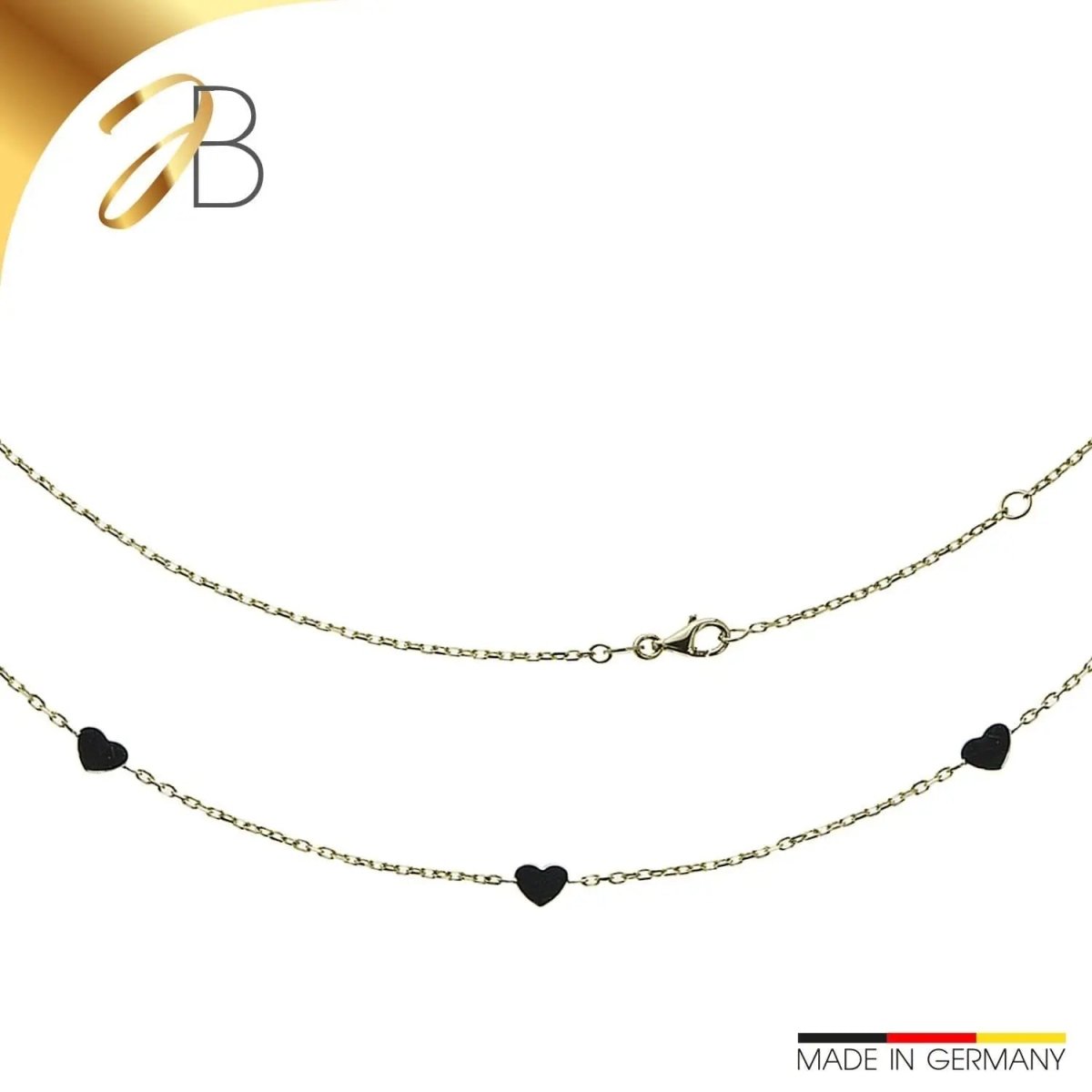 JB Edle Goldkette Fantasiekette 585 - 14 K Bicolor G W 45 cm