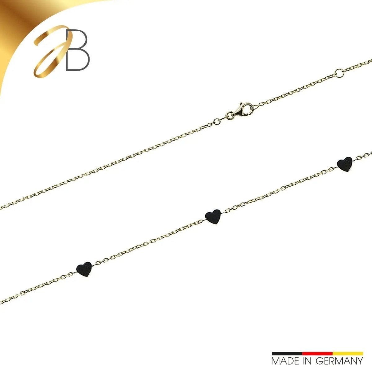 JB Edle Goldkette Fantasiekette 585 - 14 K Bicolor G W 45 cm
