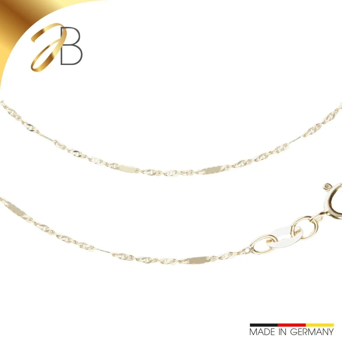 JB Edle Goldkette Fantasiekette 585 - 14 K Gold 42 cm