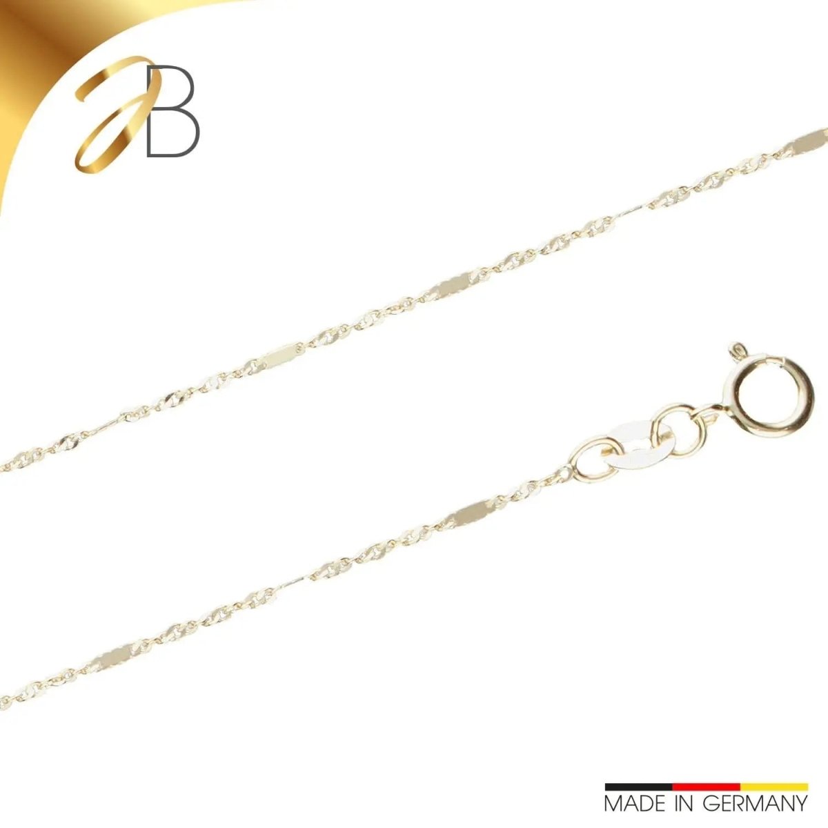 JB Edle Goldkette Fantasiekette 585 - 14 K Gold 42 cm