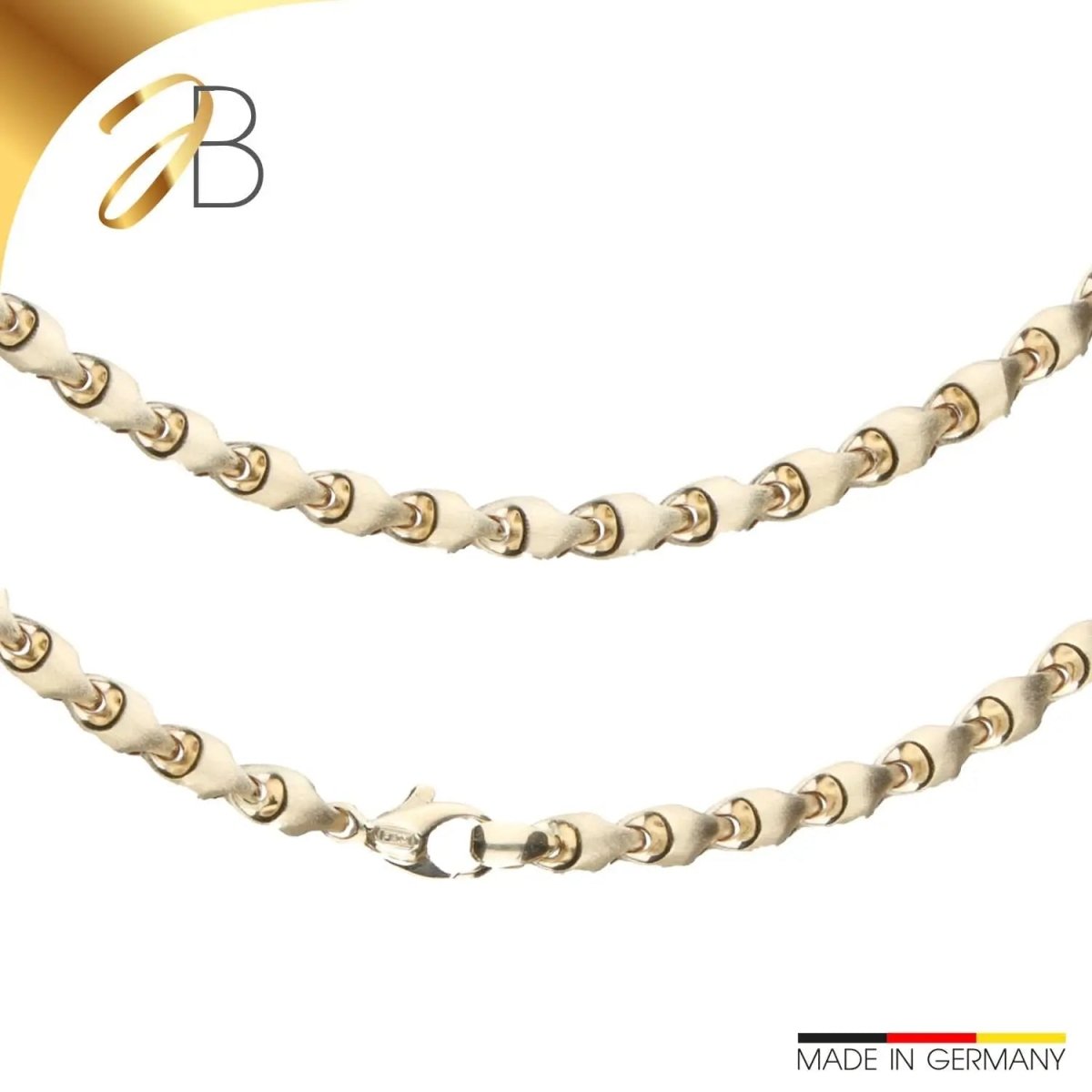 JB Edle Goldkette Fantasiekette 585 - 14 K Gold 45 cm