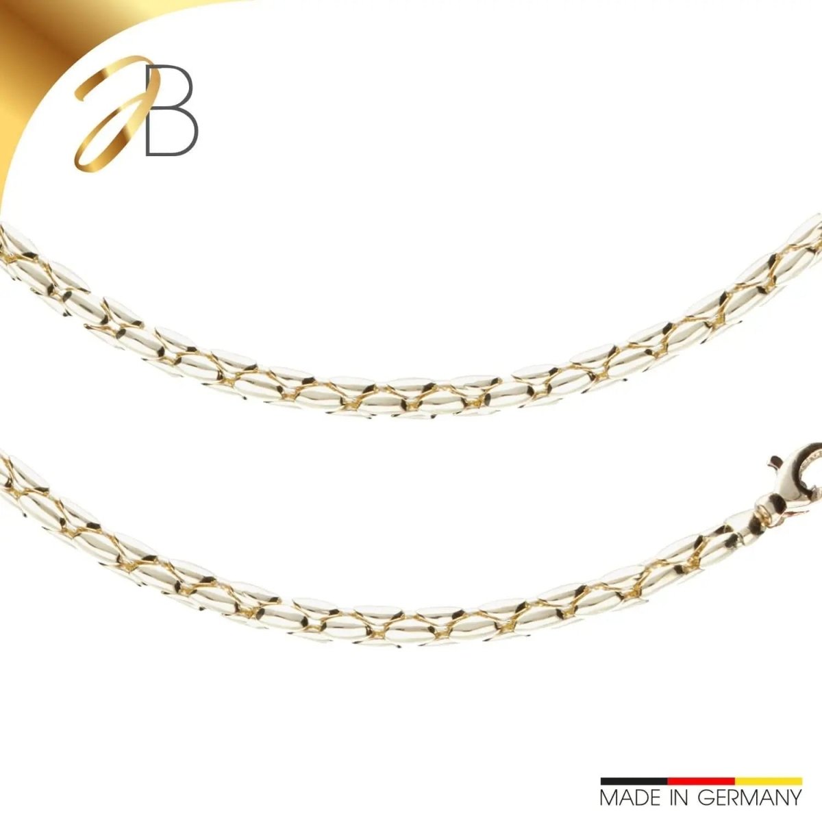 JB Edle Goldkette Fantasiekette 585 - 14 K Gold 6,0 mm 45 cm