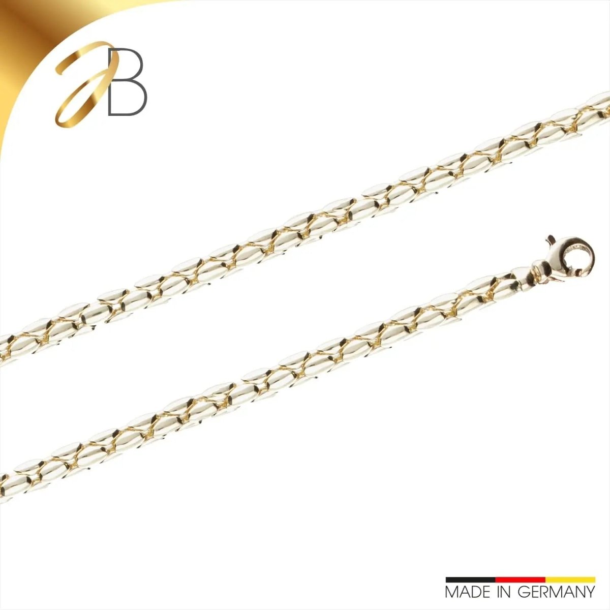 JB Edle Goldkette Fantasiekette 585 - 14 K Gold 6,0 mm 45 cm
