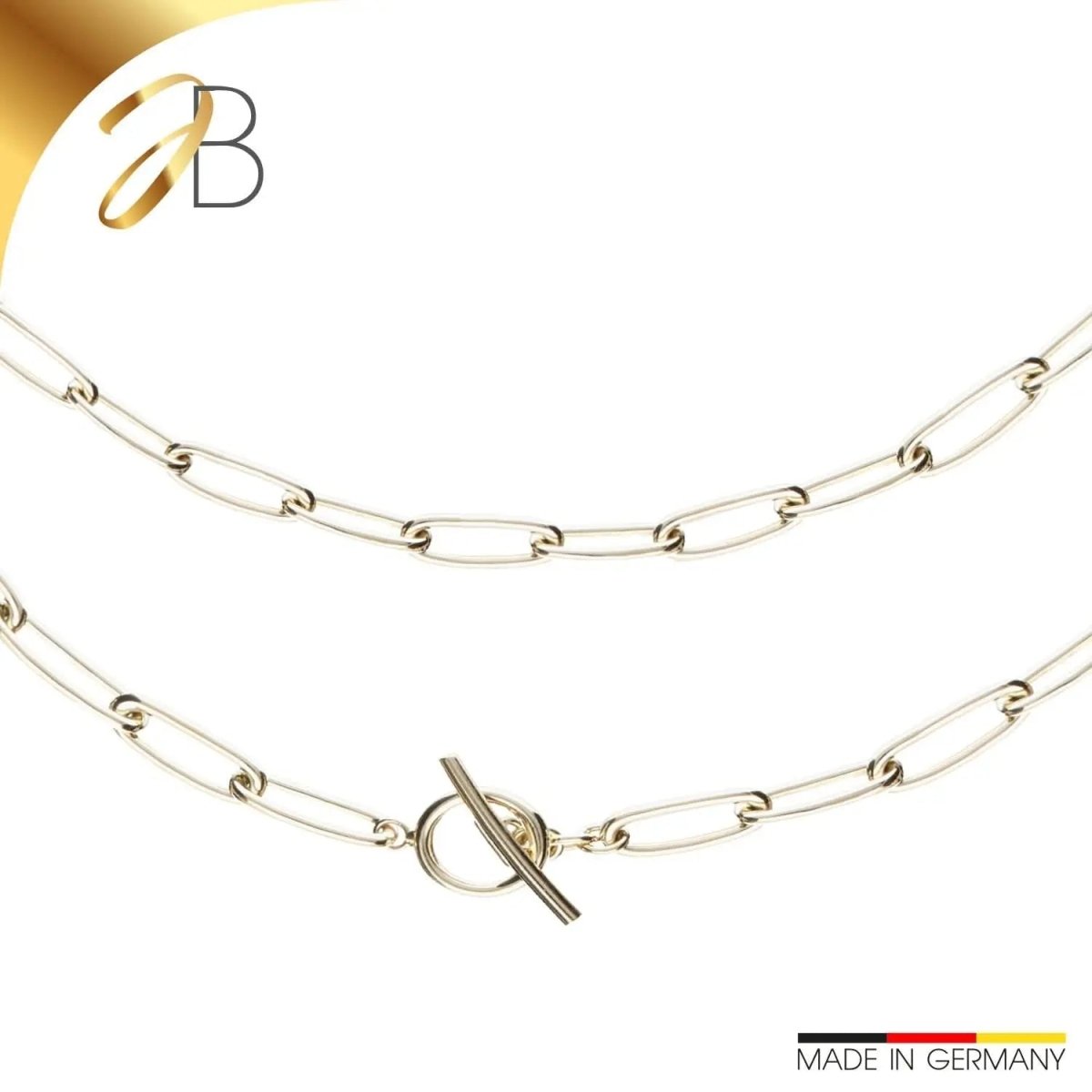 JB Edle Goldkette Fantasiekette 585 - 14 K Gold 7,4 mm 45 cm