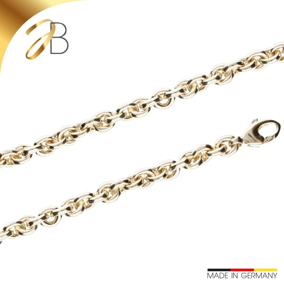 JB Edle Goldkette Fantasiekette 585 - 14 K Gold 7,4 mm 45 cm