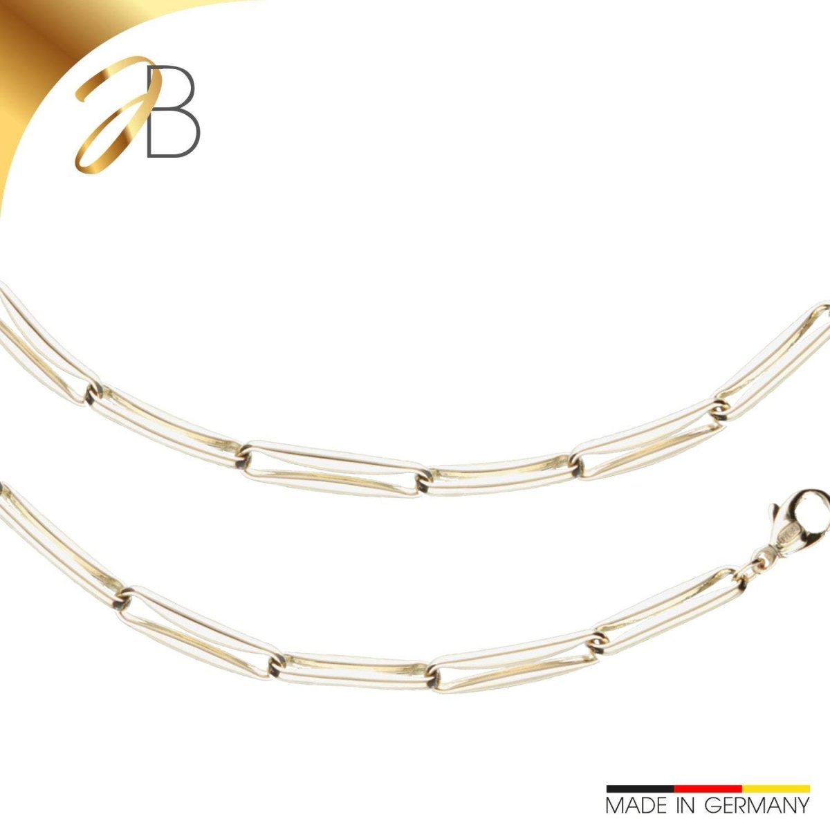 JB Edle Goldkette Fantasiekette 585 14 Kt Gold 4,8 mm