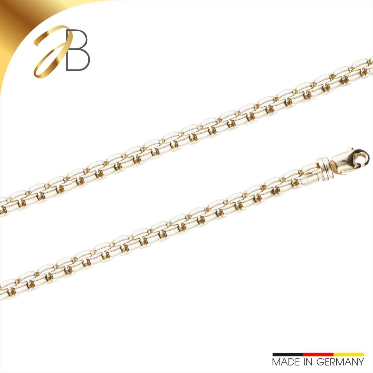 JB Edle Goldkette Fantasiekette 585 14K Gold 5,5 mm breit