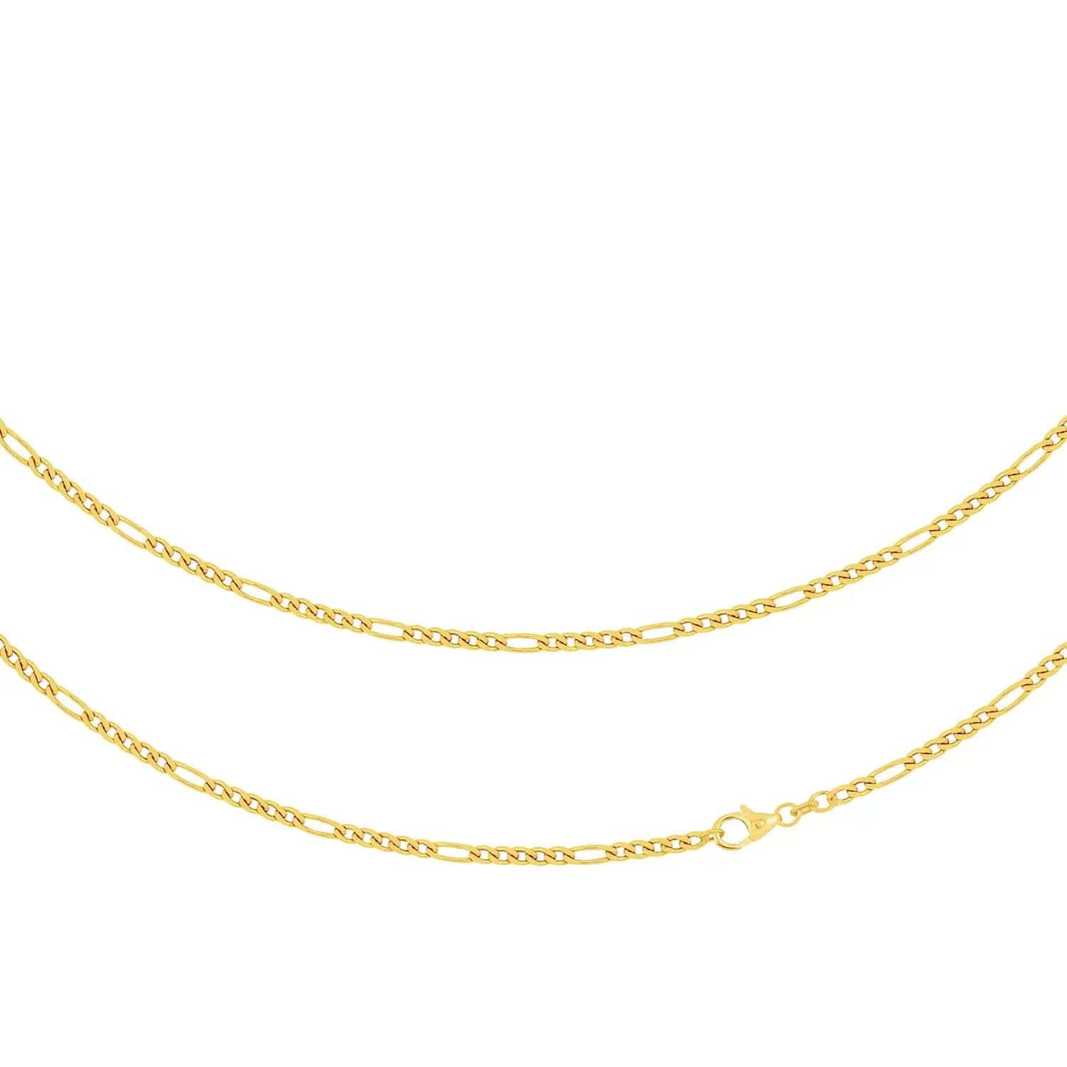 JB Edle Goldkette Figarokette 585 - 14 K Gold 2,8 mm 45 cm