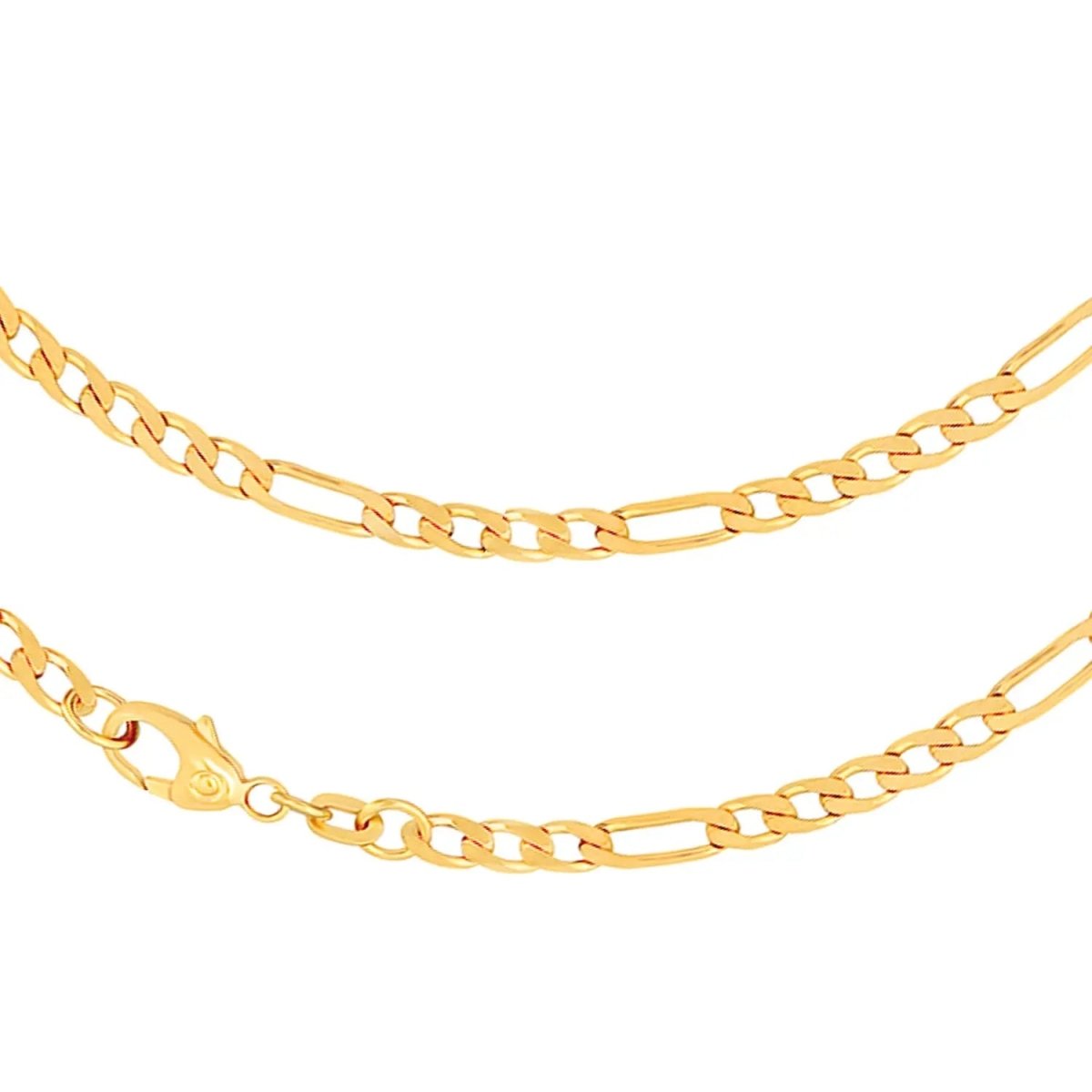 JB Edle Goldkette Figarokette 585 - 14 K Gold 3,4 mm 45 cm