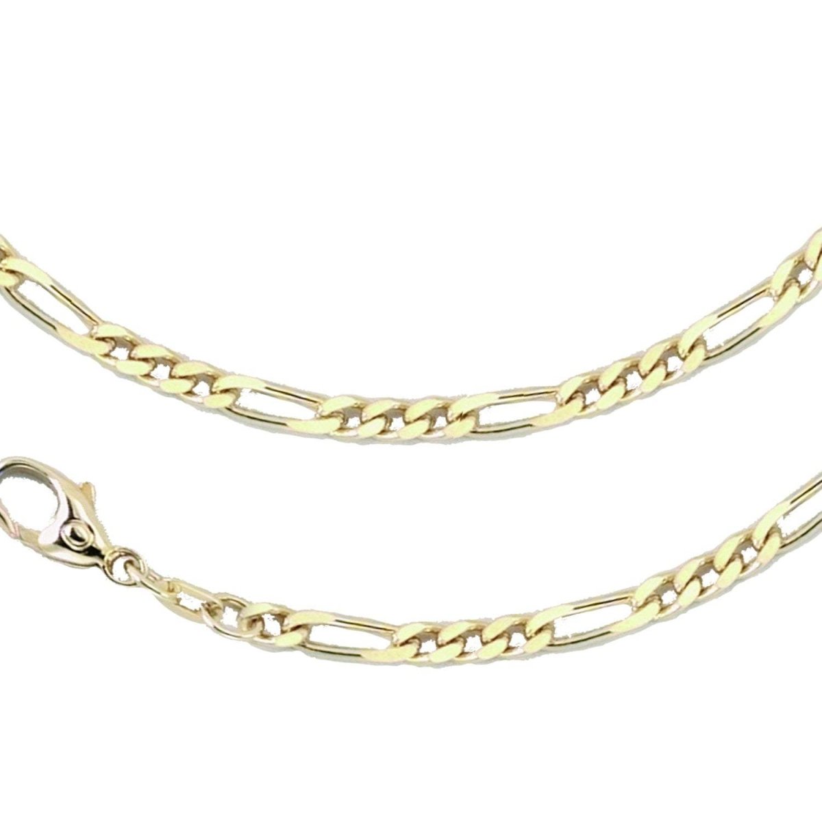 JB Edle Goldkette Figarokette 585 14 K Gold 3,4 mm Damen Herren