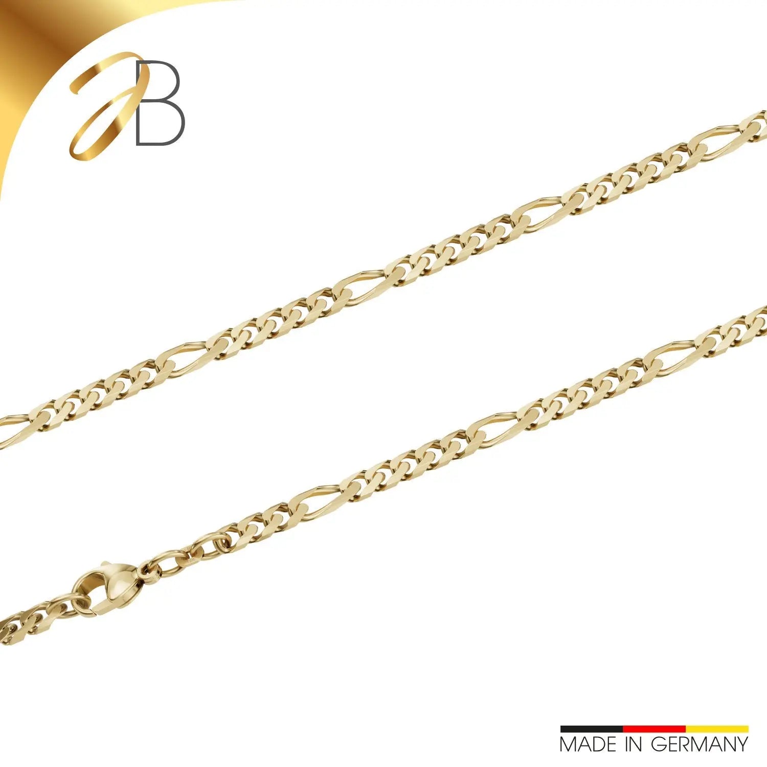 JB Edle Goldkette Figarokette 585 - 14 K Gold 4,3 mm 45 cm