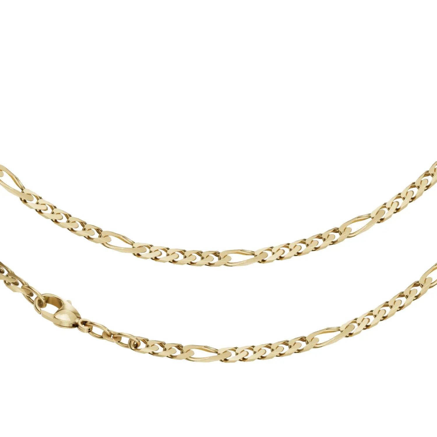 JB Edle Goldkette Figarokette 585 - 14 K Gold 4,3 mm 45 cm