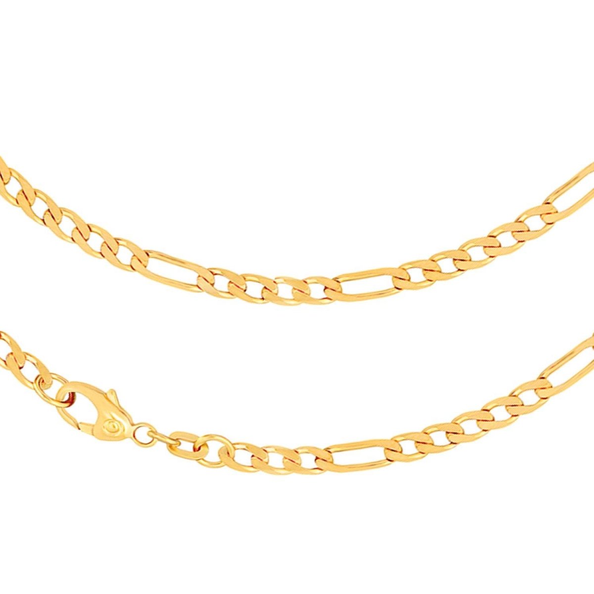 JB Edle Goldkette Figarokette 585 14K Gold 3,4 mm 45 - 60 cm