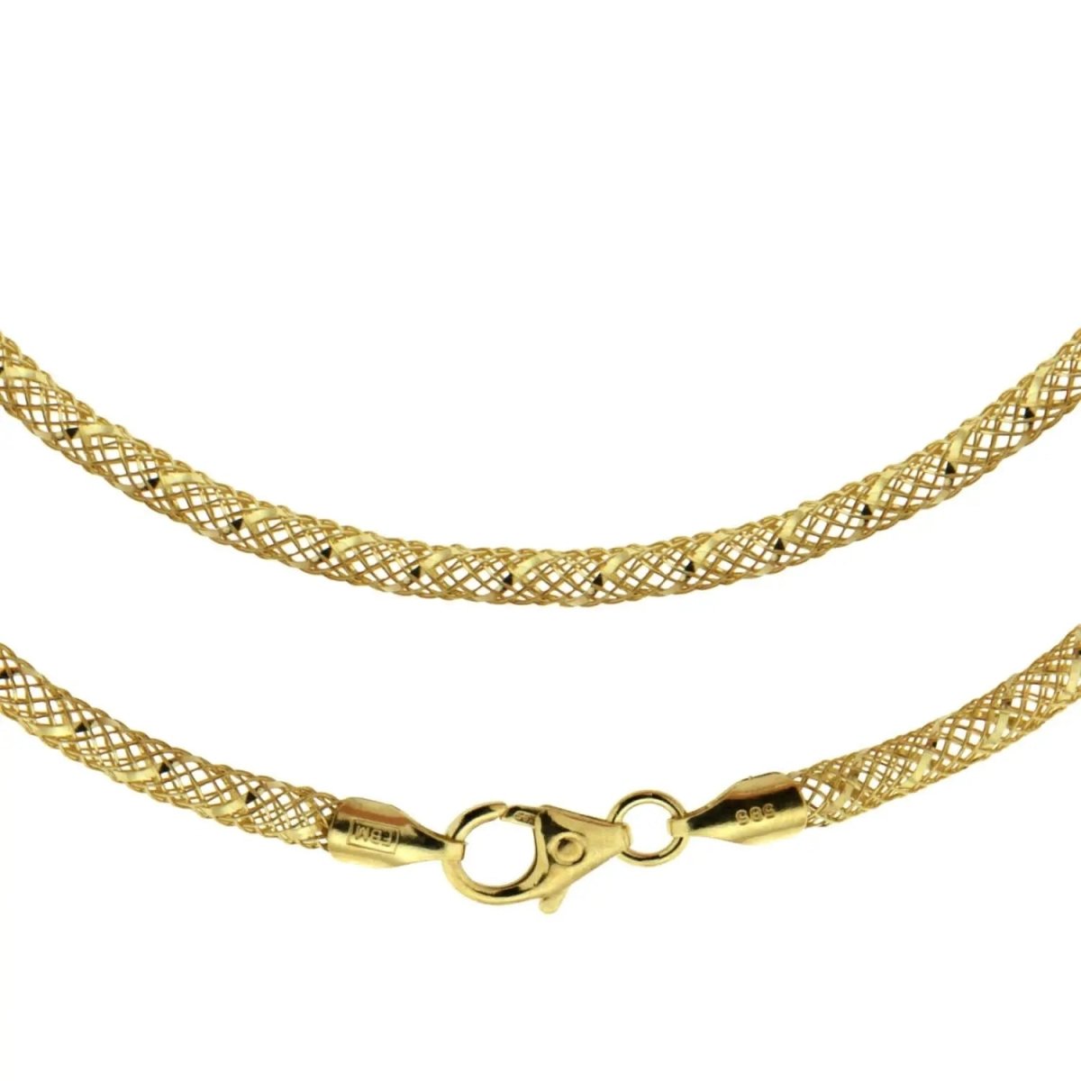 JB Edle Goldkette Geflechtkette 585 - 14 K Gold 3,0 mm 45 cm