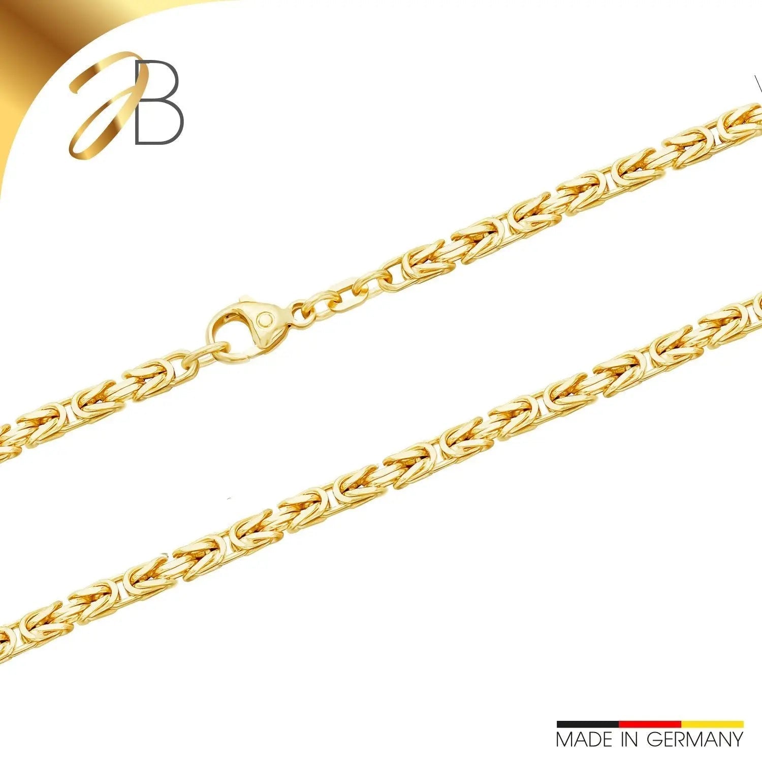 JB Edle Goldkette Königskette 585 - 14 K Gold 3,2 mm 45 cm