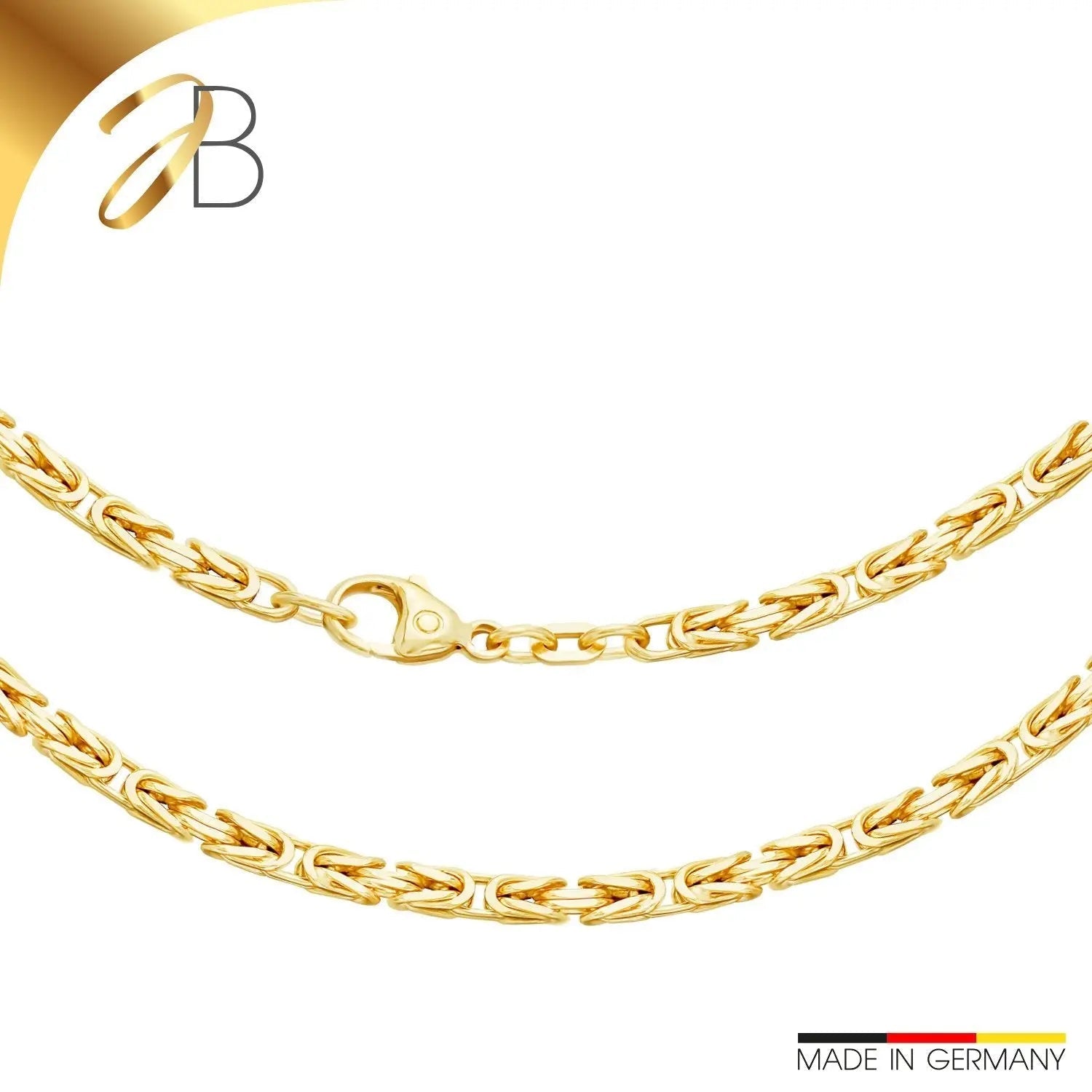 JB Edle Goldkette Königskette 585 - 14 K Gold 3,2 mm 45 cm