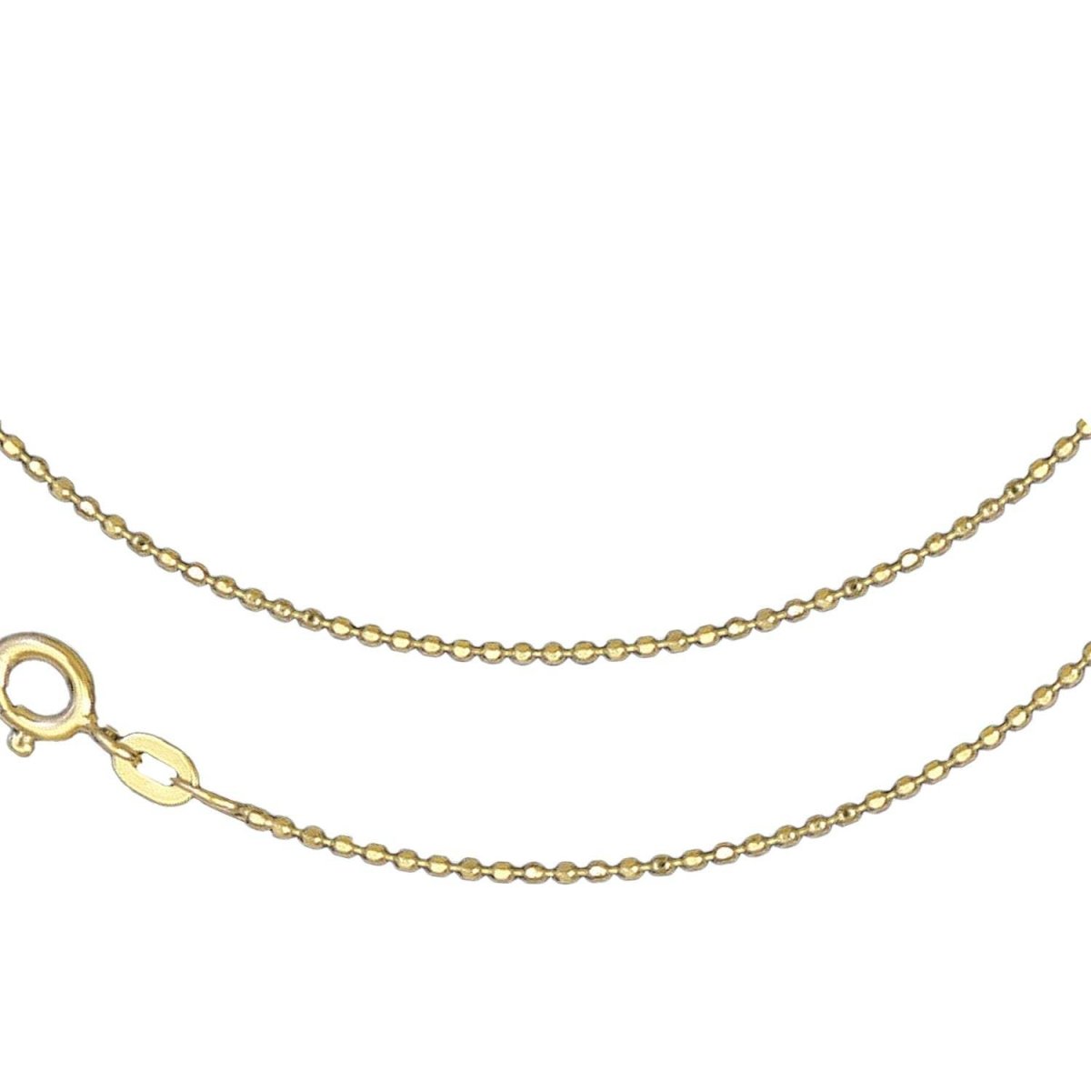 JB Edle Goldkette Kugelkette 585 14 K Gold 1,1 mm Damen Herren