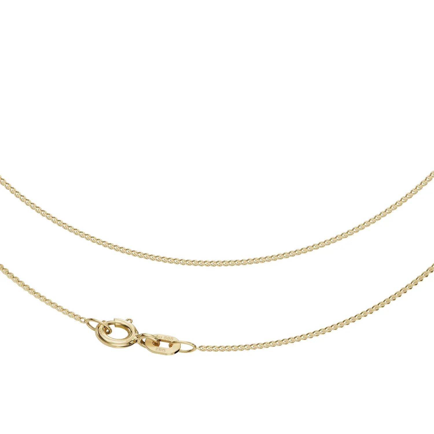 JB Edle Goldkette Panzerkette 585 - 14 K Gold 0,8 mm 45 cm