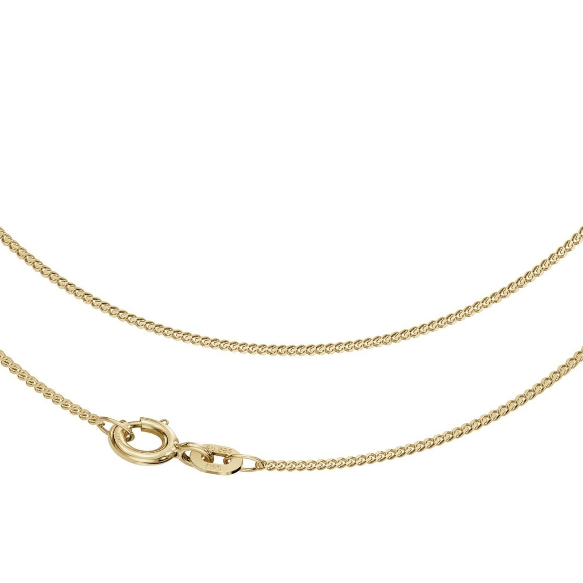 JB Edle Goldkette Panzerkette 585 14 K Gold 1,1 mm Damen Herren
