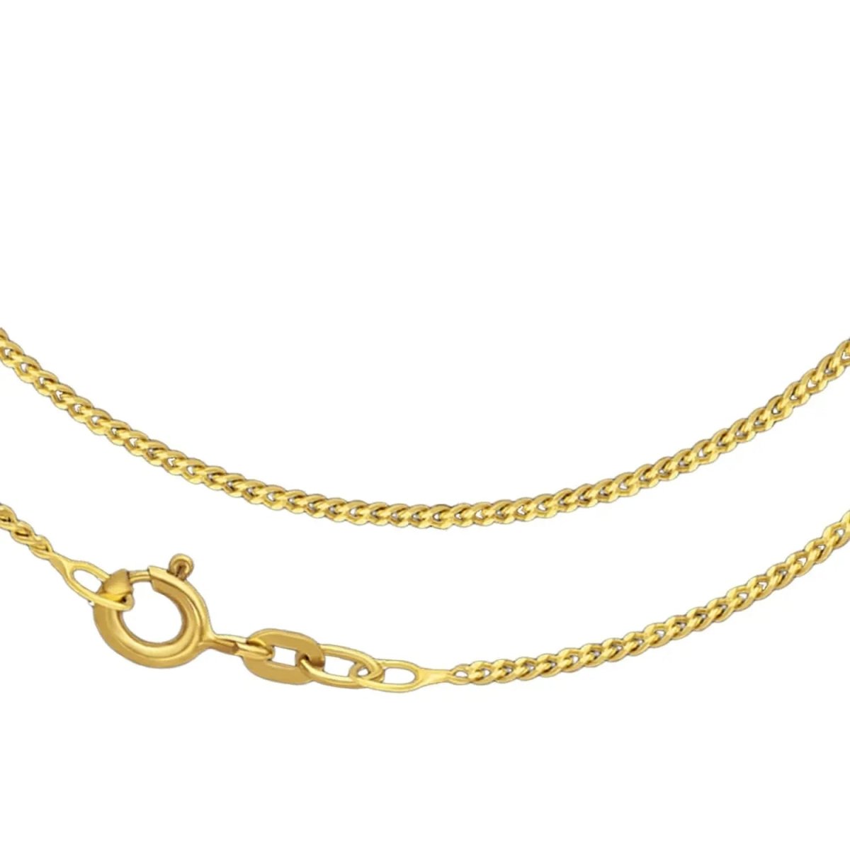 JB Edle Goldkette Panzerkette 585 - 14 K Gold 1,6 mm 42 cm