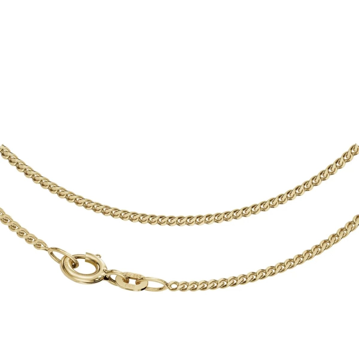 JB Edle Goldkette Panzerkette 585 - 14 K Gold 1,7 mm 38 cm