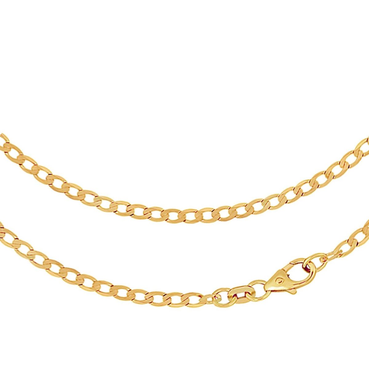 JB Edle Goldkette Panzerkette 585 14 K Gold 2,6 mm Damen Herren