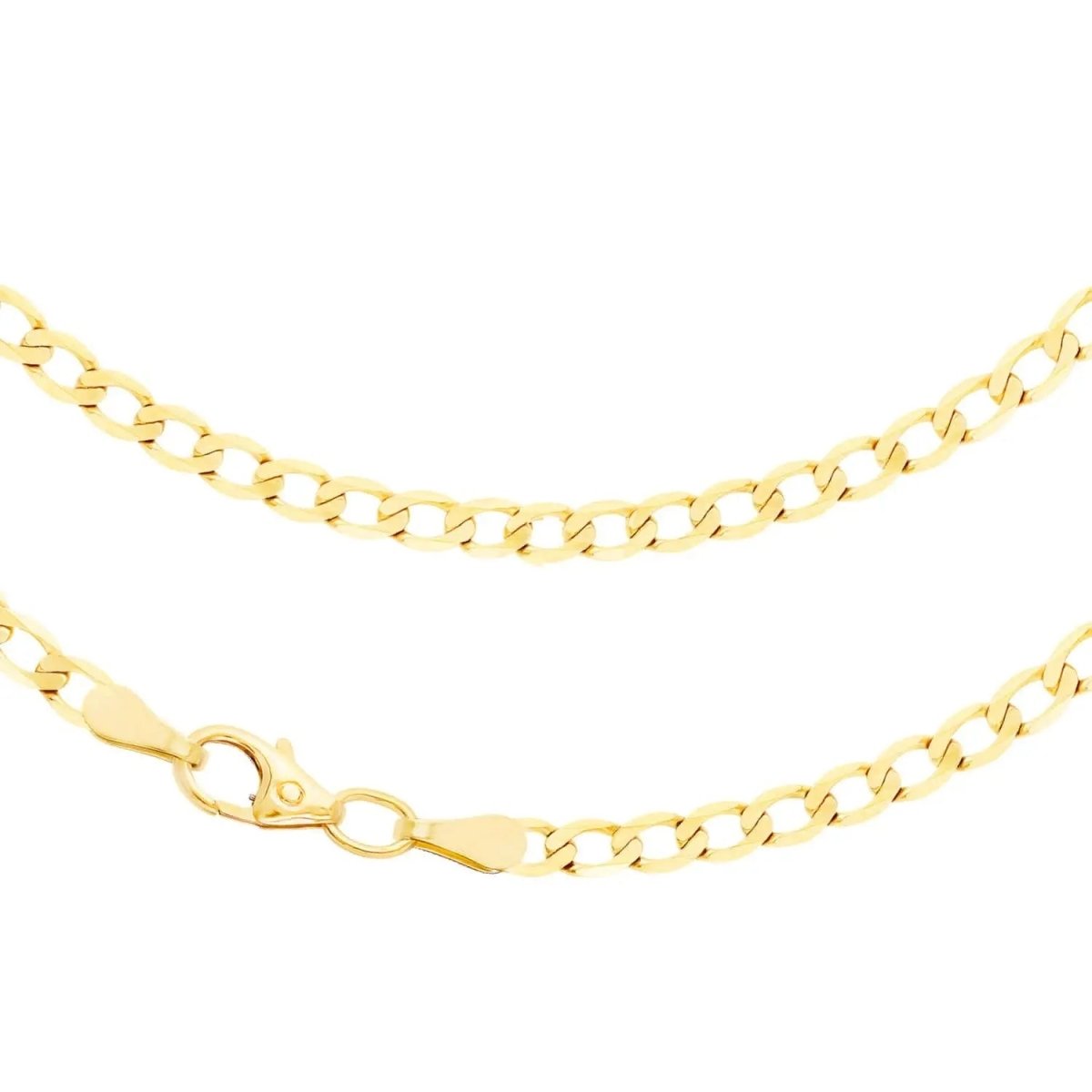 JB Edle Goldkette Panzerkette 585 - 14 K Gold 3,3 mm 45 cm