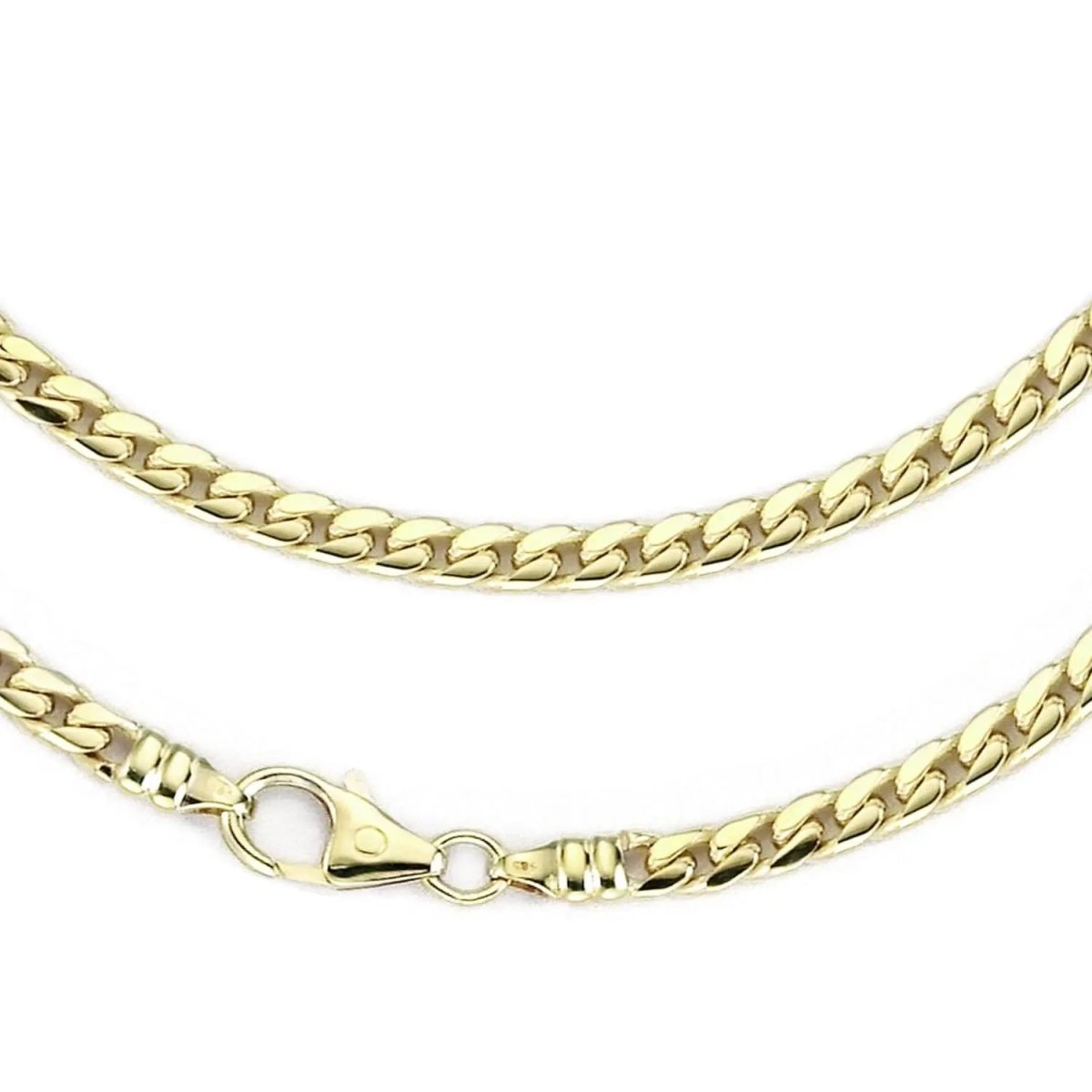 JB Edle Goldkette Panzerkette 585 - 14 K Gold 4,6 mm 45 cm
