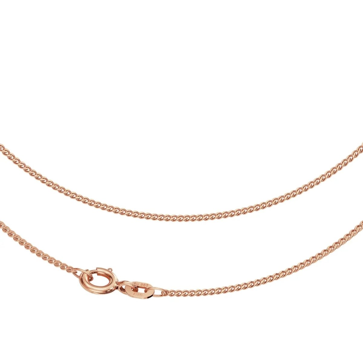 JB Edle Goldkette Panzerkette 585 - 14 K Rotgold 1,2 mm 45 cm
