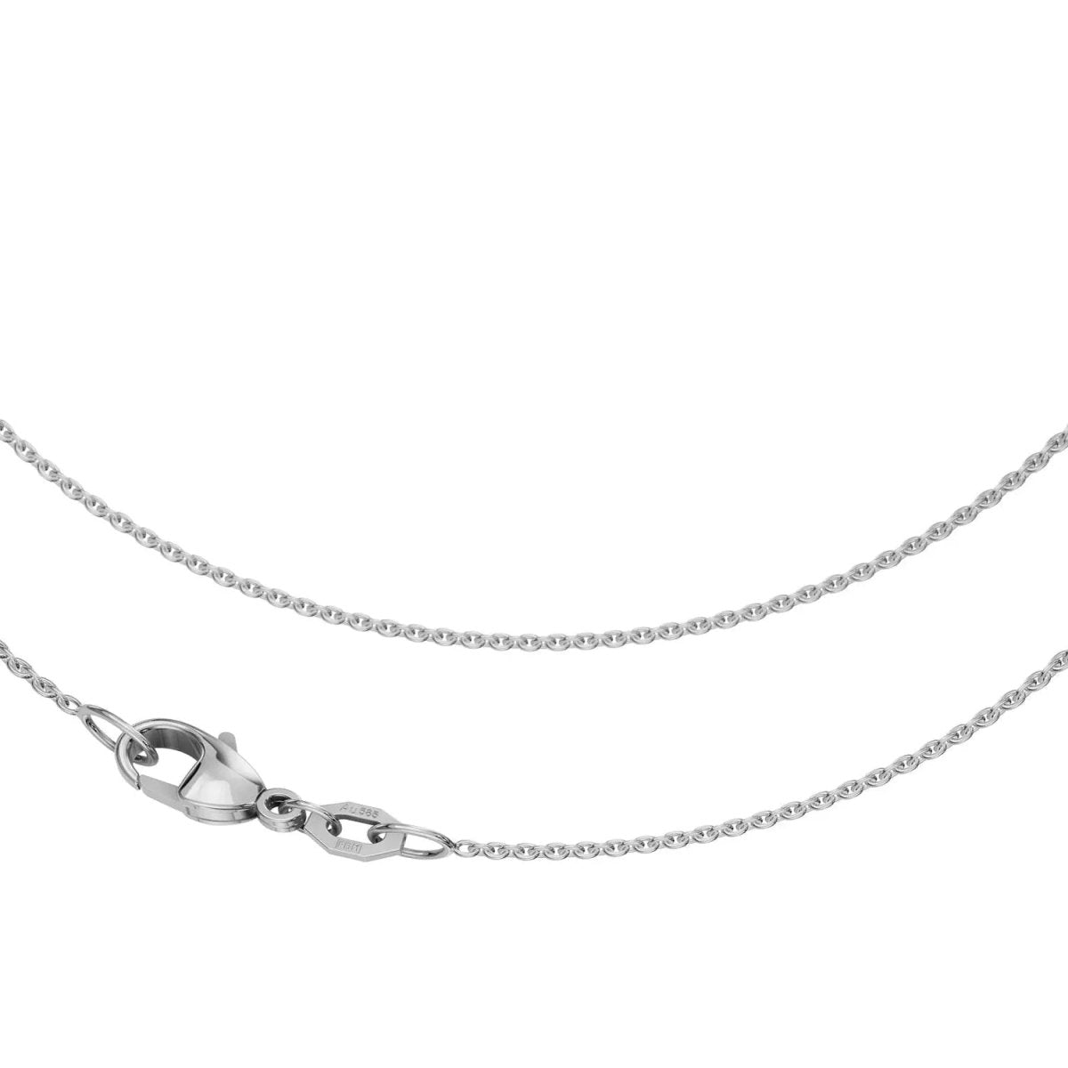 JB Edle Goldkette Panzerkette 585 - 14 K Weißgold 1,1 mm 36 cm