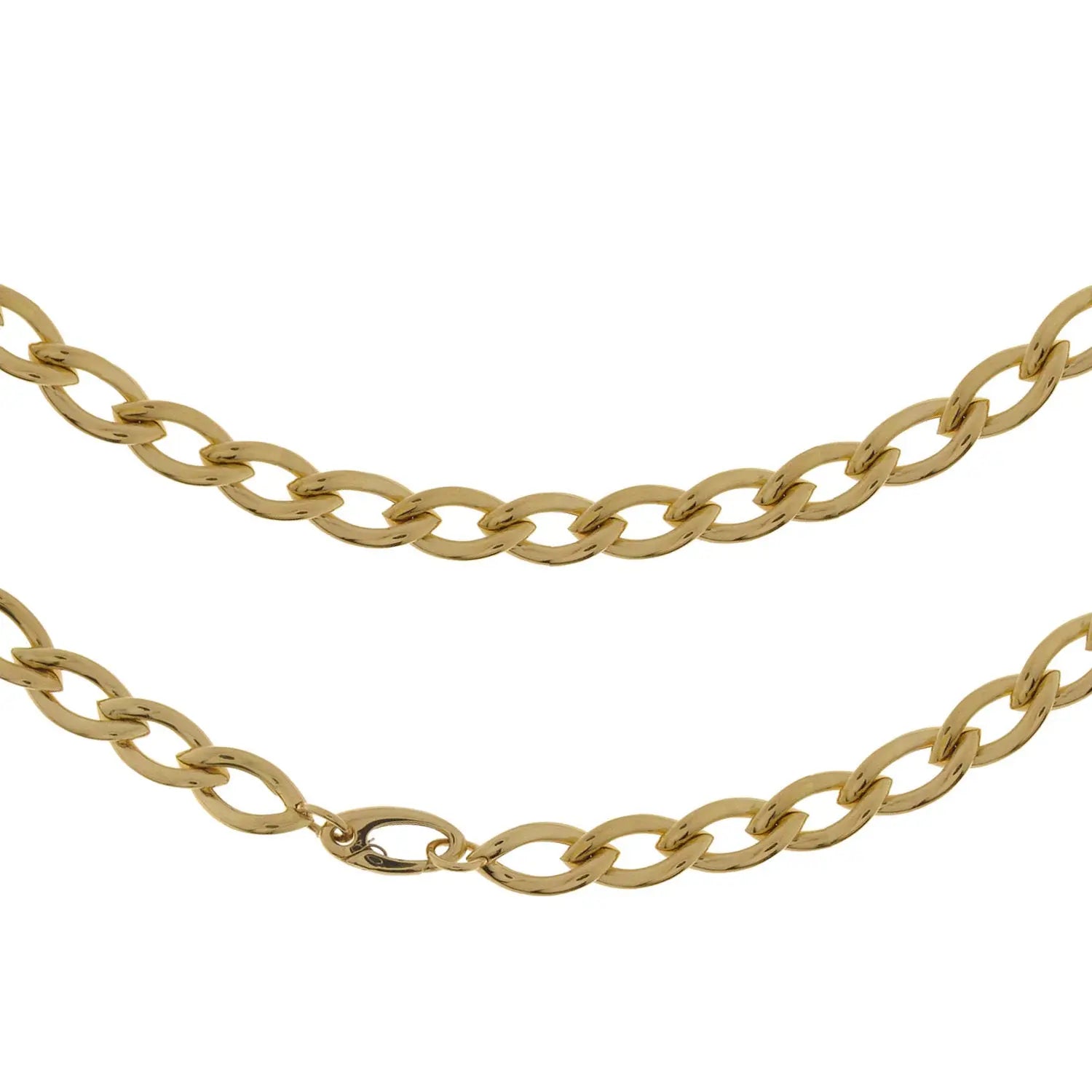 JB Edle Goldkette Panzerkette hohl 585 - 14 K Gold 10,0 mm 45 cm