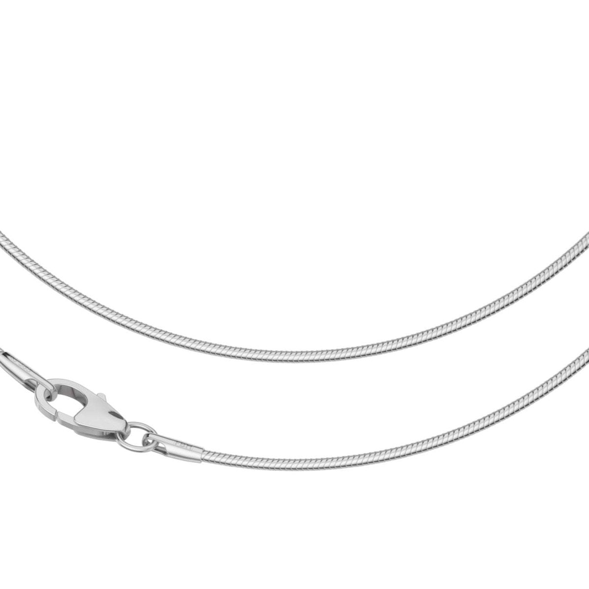 JB Edle Goldkette Schlangenkette 585 14K Weißgold 1,2 mm