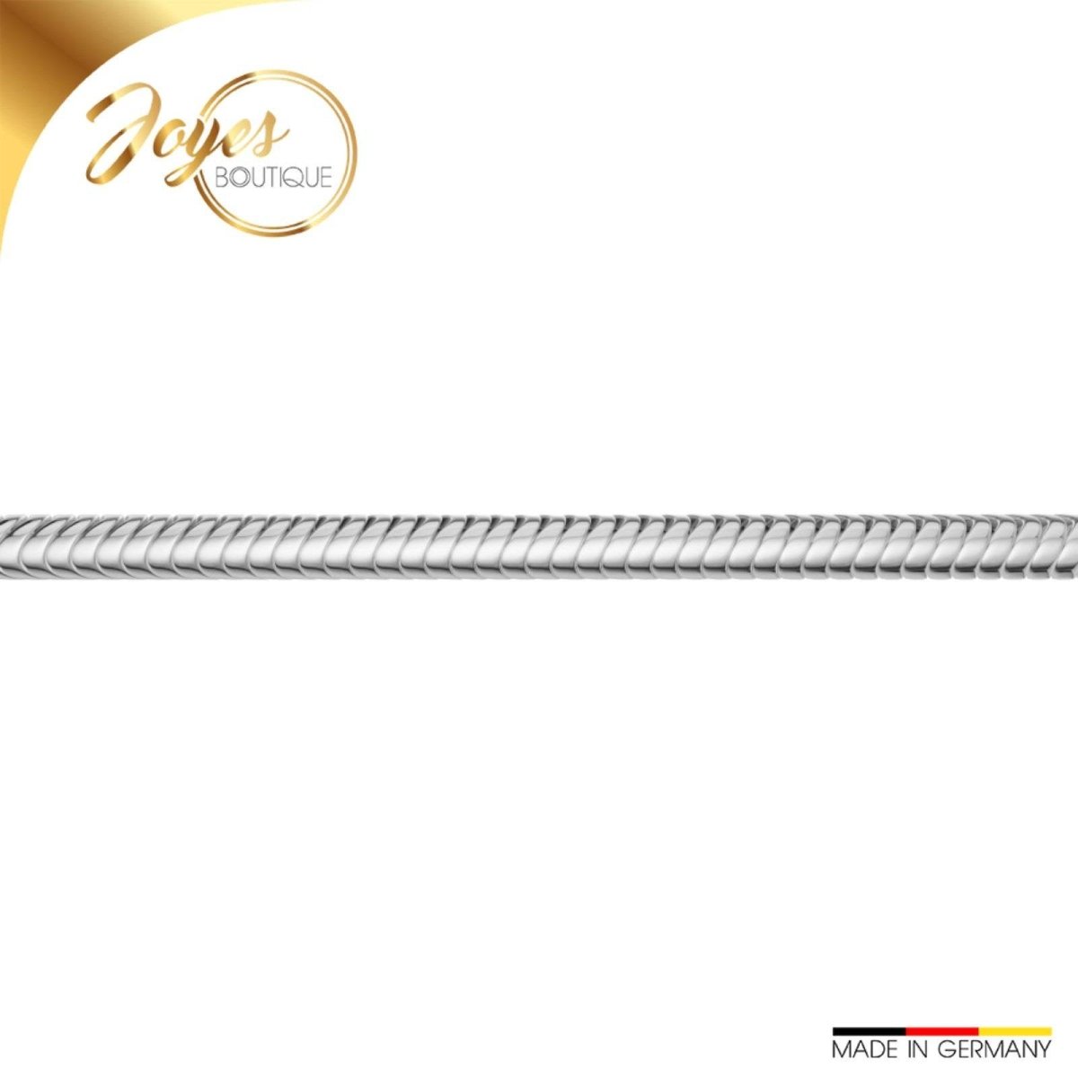JB Edle Goldkette Schlangenkette 585 14K Weißgold 1,2 mm