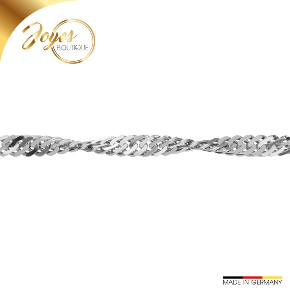 JB Edle Goldkette Singapurkette 585 14 K Weißgold 2,2 mm