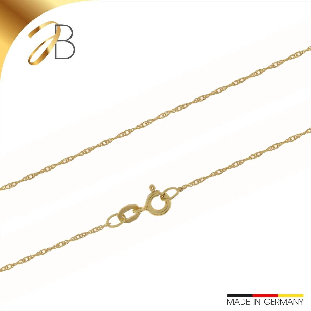 JB Edle Goldkette Singapurkette 585 14 Kt Gelbgold 45 cm