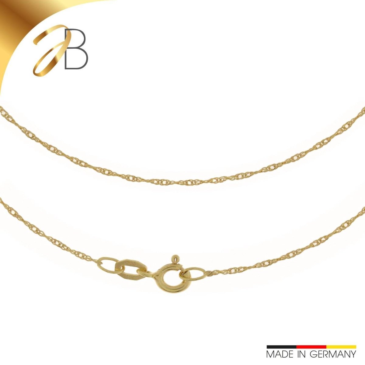 JB Edle Goldkette Singapurkette 585 14 Kt Gelbgold 45 cm