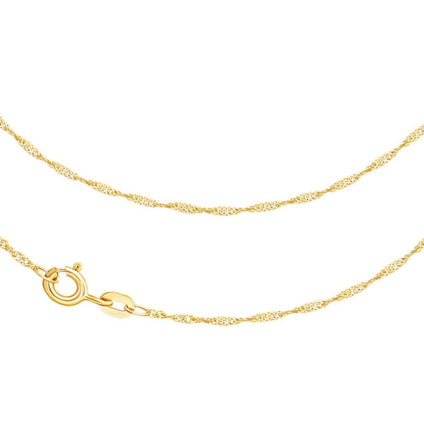 JB Edle Goldkette Singapurkette 585 14K Gold 1,2 mm Länge 45 cm JB Edle Goldkette Singapurkette 585 14K Gold 1,2 mm Länge 45 cm