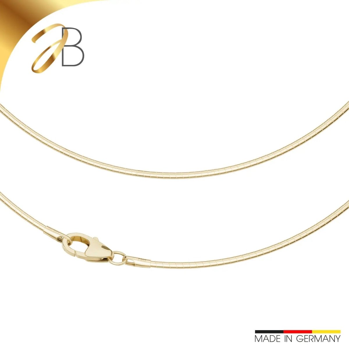 JB Edle Goldkette Tondakette 585 - 14 K Gold 1,2 mm 42 cm